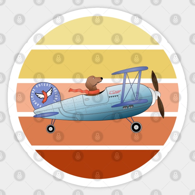 The Flying Sausage Sticker by Store_drogen